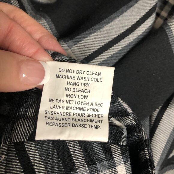 Studio Jax Black White Plaid Skirt Womens Size 4 Dark Acedemia A-Line Flare - Picture 6 of 8